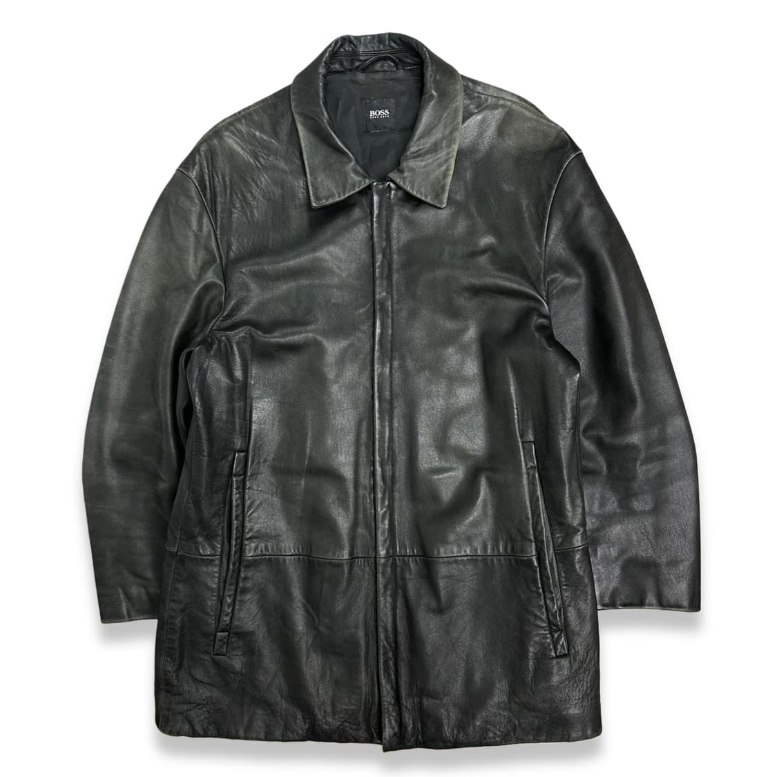 00s HUGO BOSS 램스킨 레더 자켓 L 상품이미지1