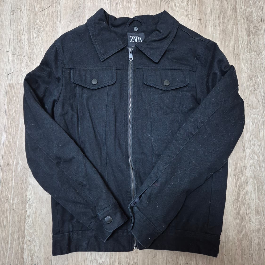 자라 이너퀄팅 투포켓 트러커 자켓 S(90) 상품이미지1