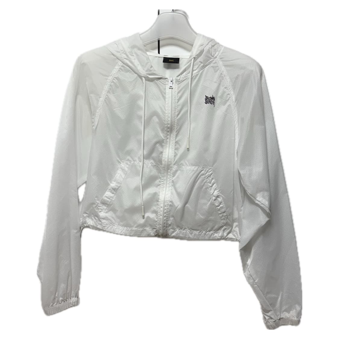 [브라운브레스] W CROPPED GLOSSY NLYON ZIPUP-WH 상품이미지1