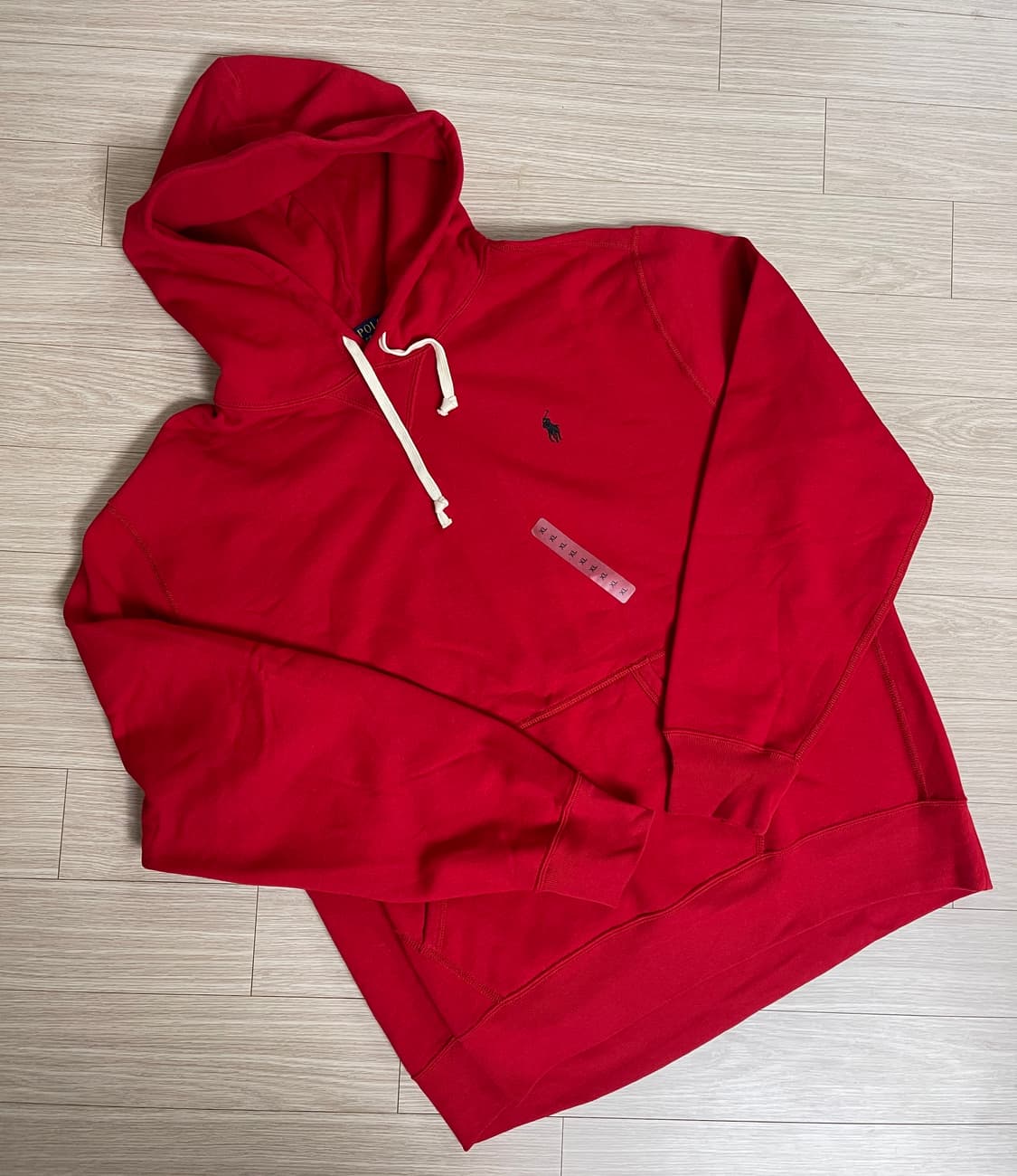 폴로 랄프로렌 레드 후드티 상품이미지1