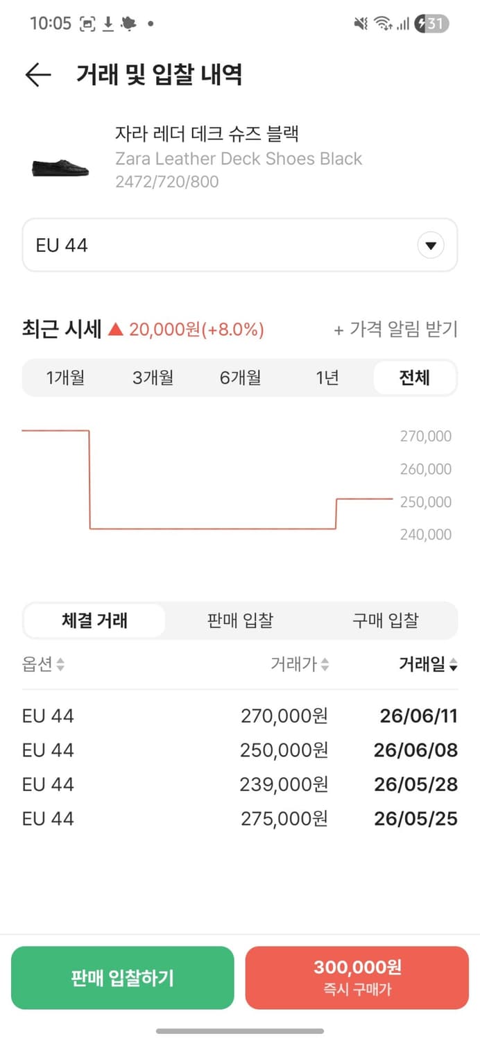 자라 레더 데크 슈즈 블랙 44 상품이미지5