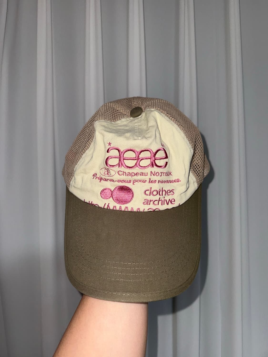 aeae 올리브 베이지 메쉬캡 상품이미지1