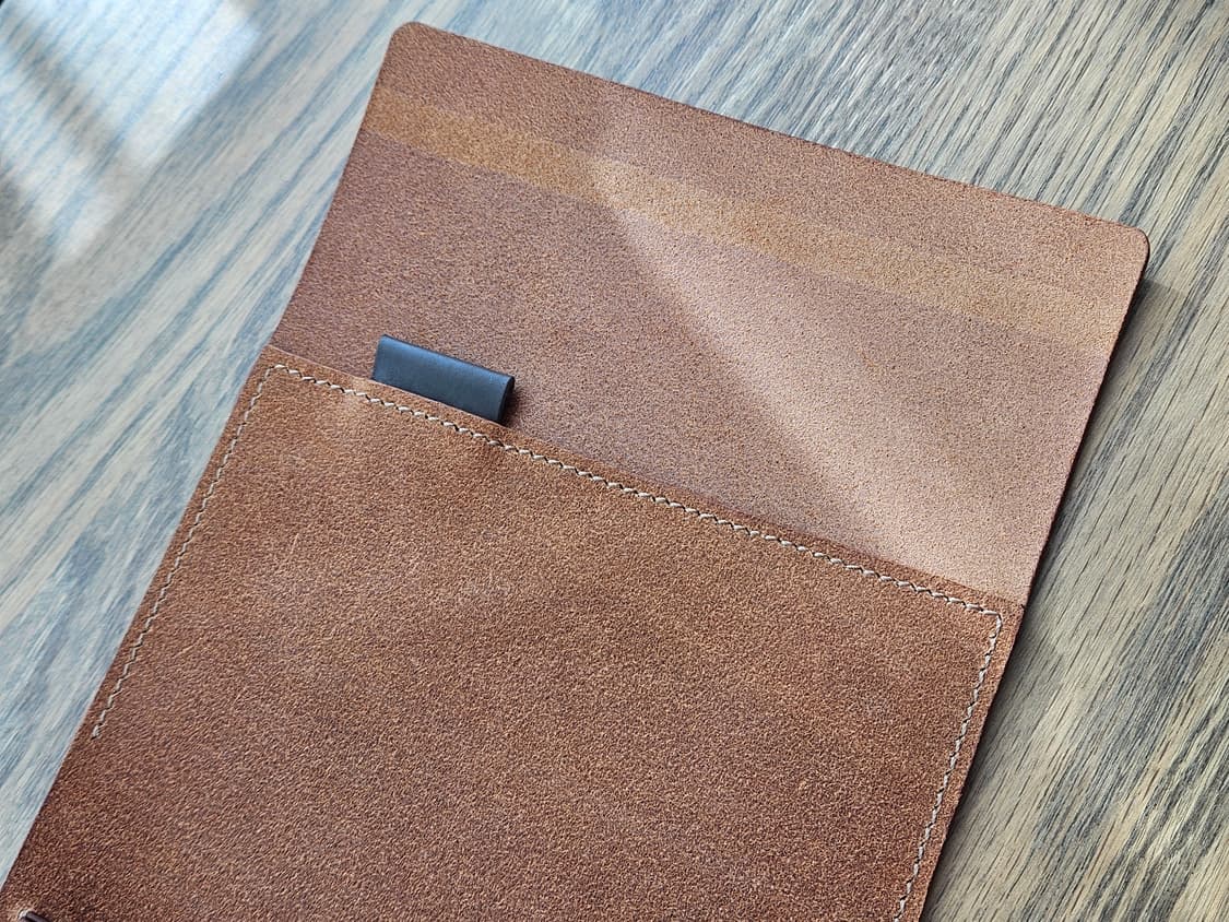 트래블러스 노트 스타일 트라이폴드 가죽 커버 A6 상품이미지4