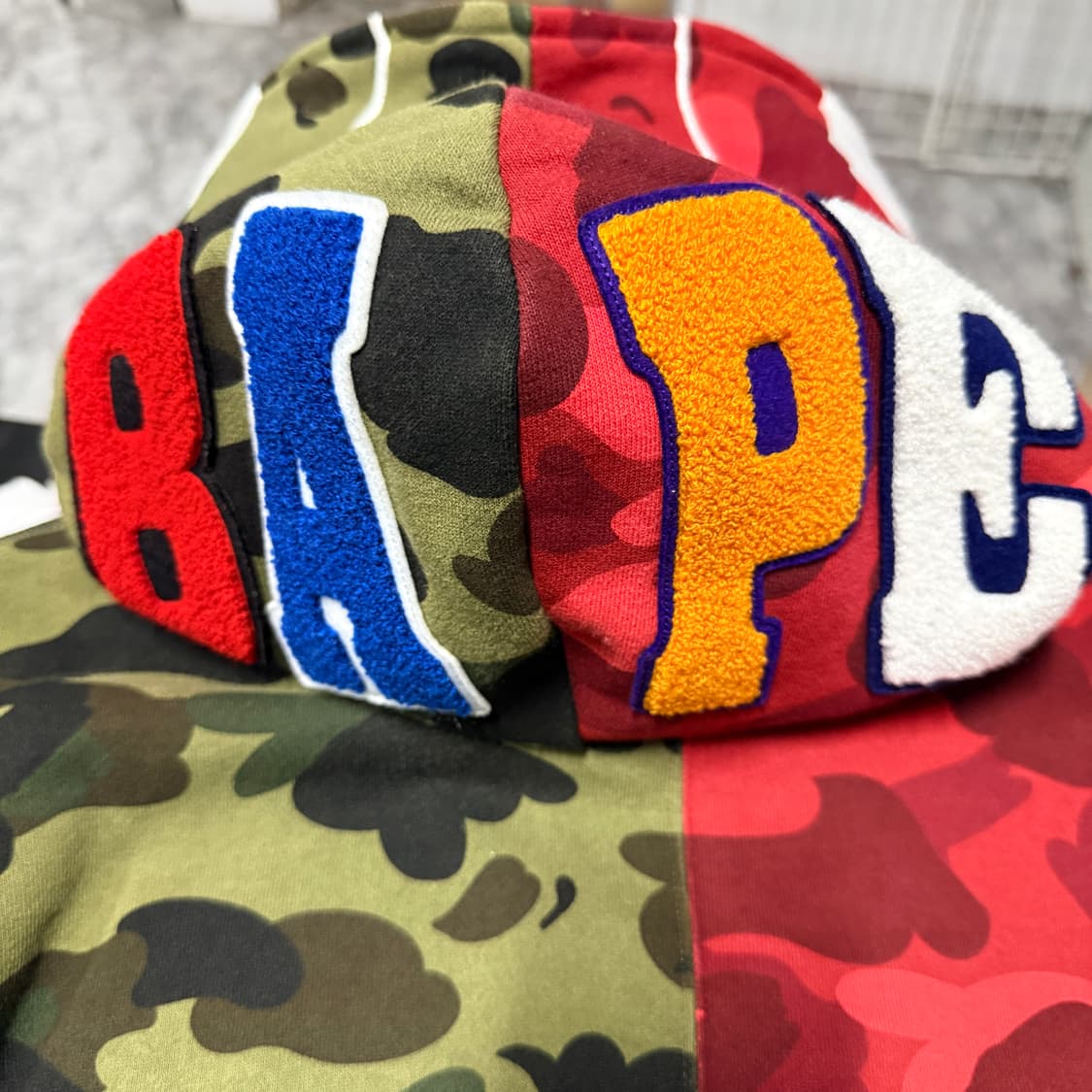 정품 베이프 에이프 헤드 아수라 1st 카모 풀 집업 후디 상품이미지5