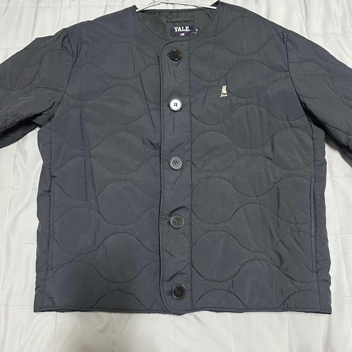 예일 네이비색 퀄팅 자켓 상품이미지1