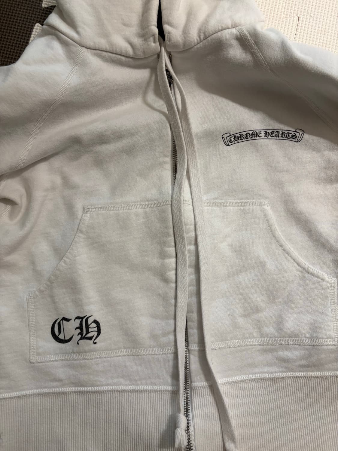 Chrome hearts 화이트 여성 후드집업 S size  상품이미지3