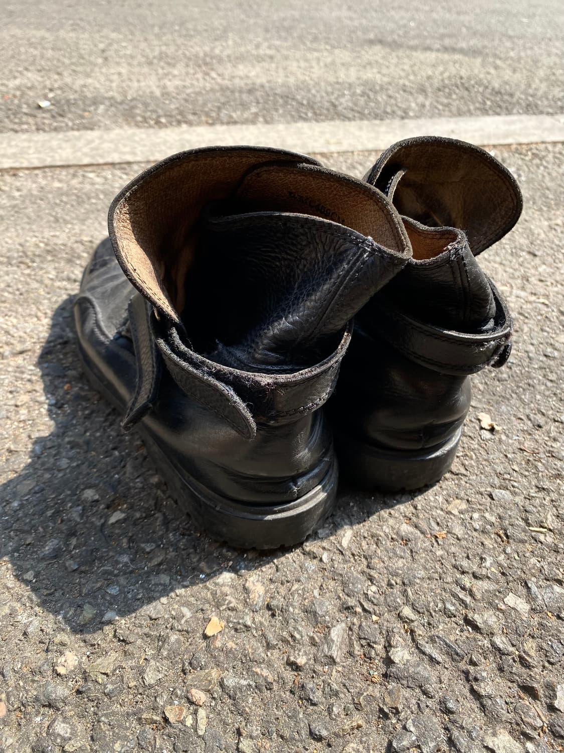 Double strap Black Leather High Boots 상품이미지8