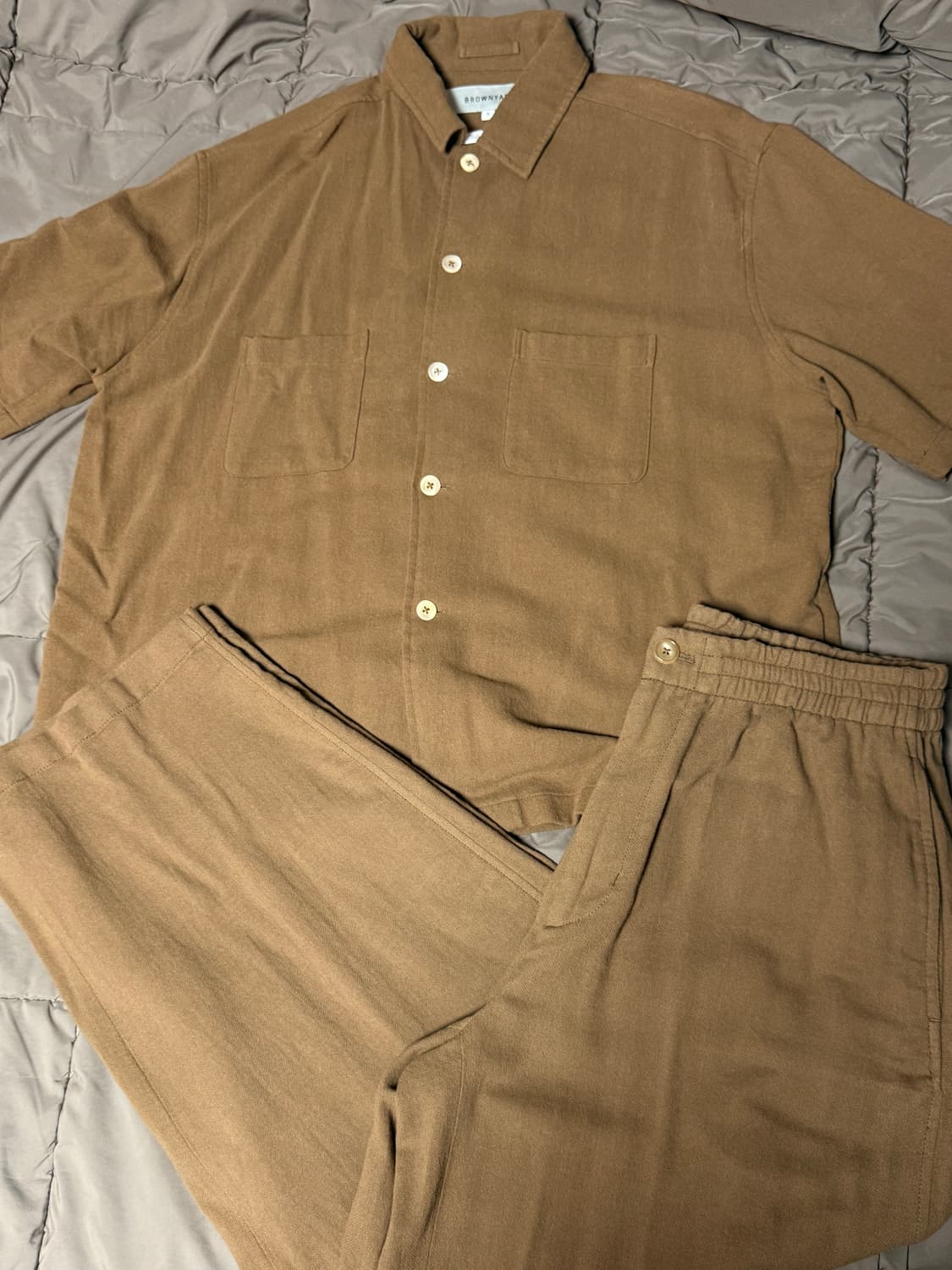 브라운야드25s/s 브라운 코튼 셋업 상품이미지3