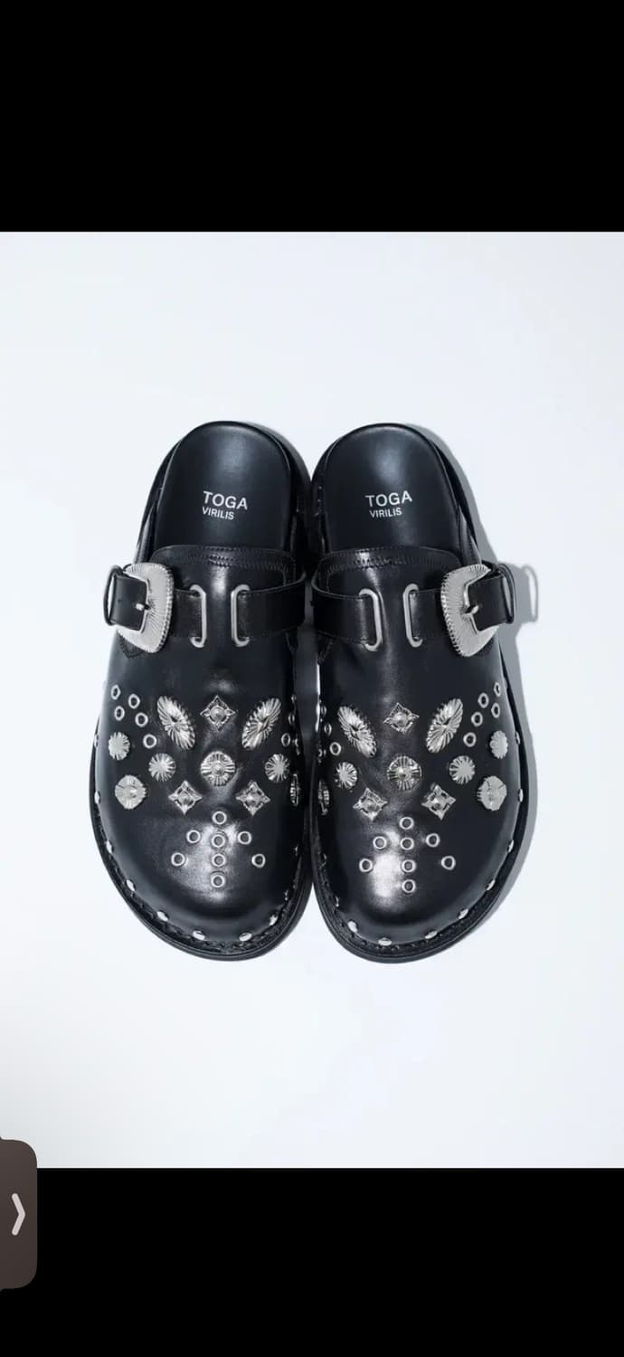 토가 비빌리스 AJ1066뮬 레더 블랙 44 상품이미지1