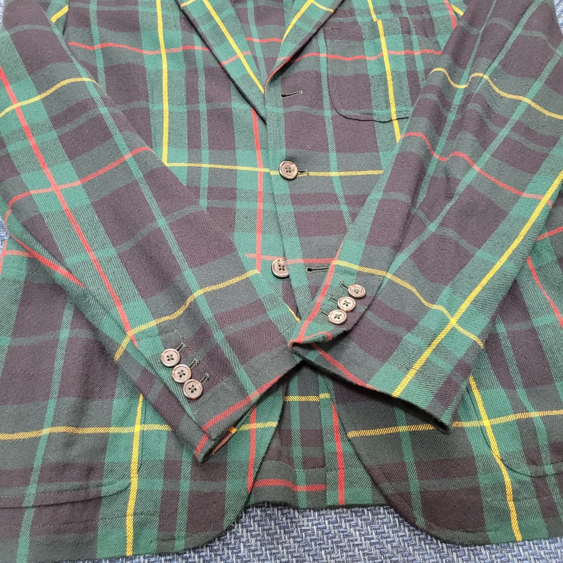 폴로 랄프로렌 타탄체크 블레이저 L 상품이미지5