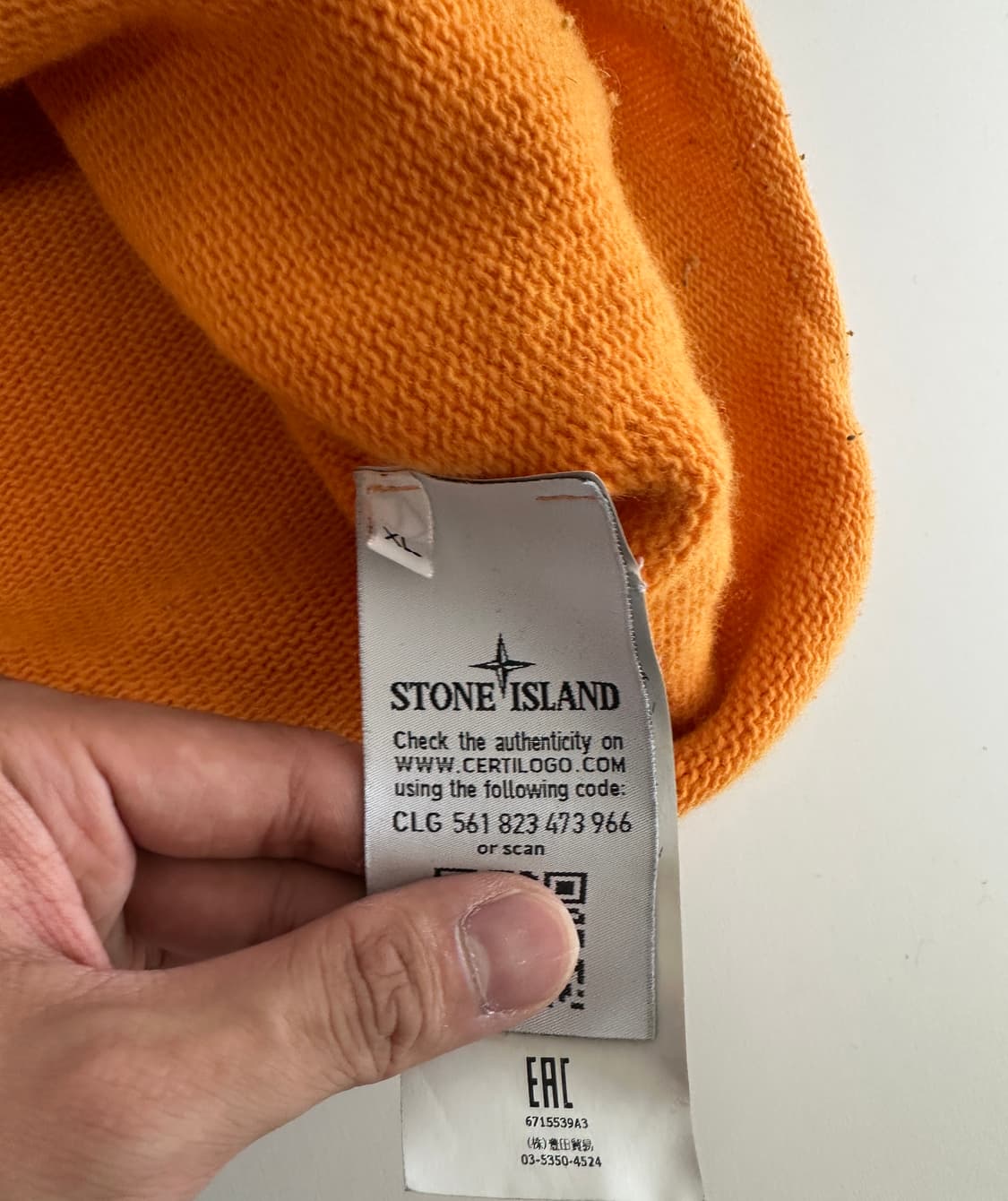 스톤아일랜드 오렌지 니트 XL 상품이미지4
