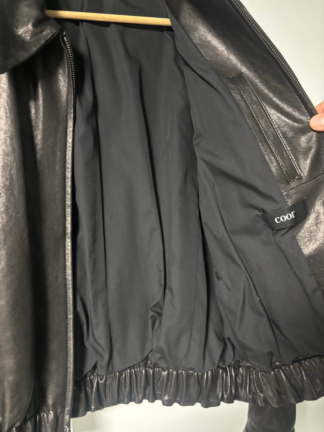 쿠어 램스킨 블루종 블랙 M 상품이미지2