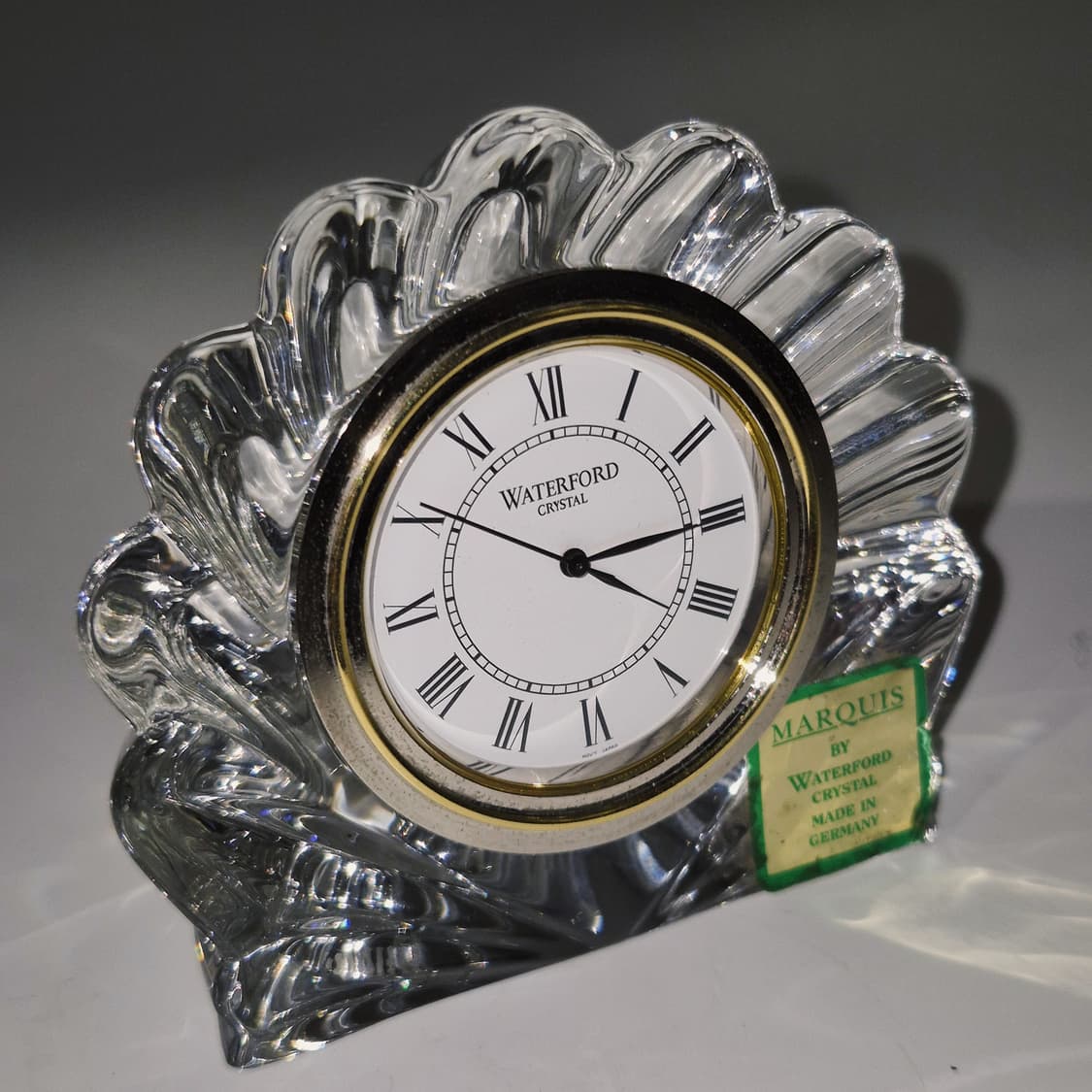90s 독일 리드 크리스탈 조개 탁상 시계 상품이미지7