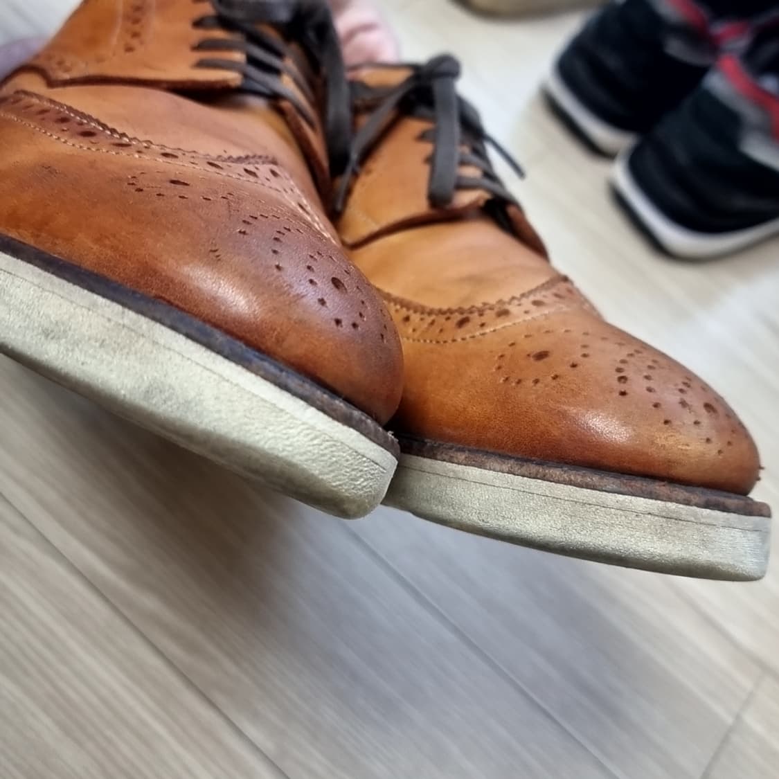 호킨스 브라운 윙팁 남성 구두(280-290) 상품이미지6