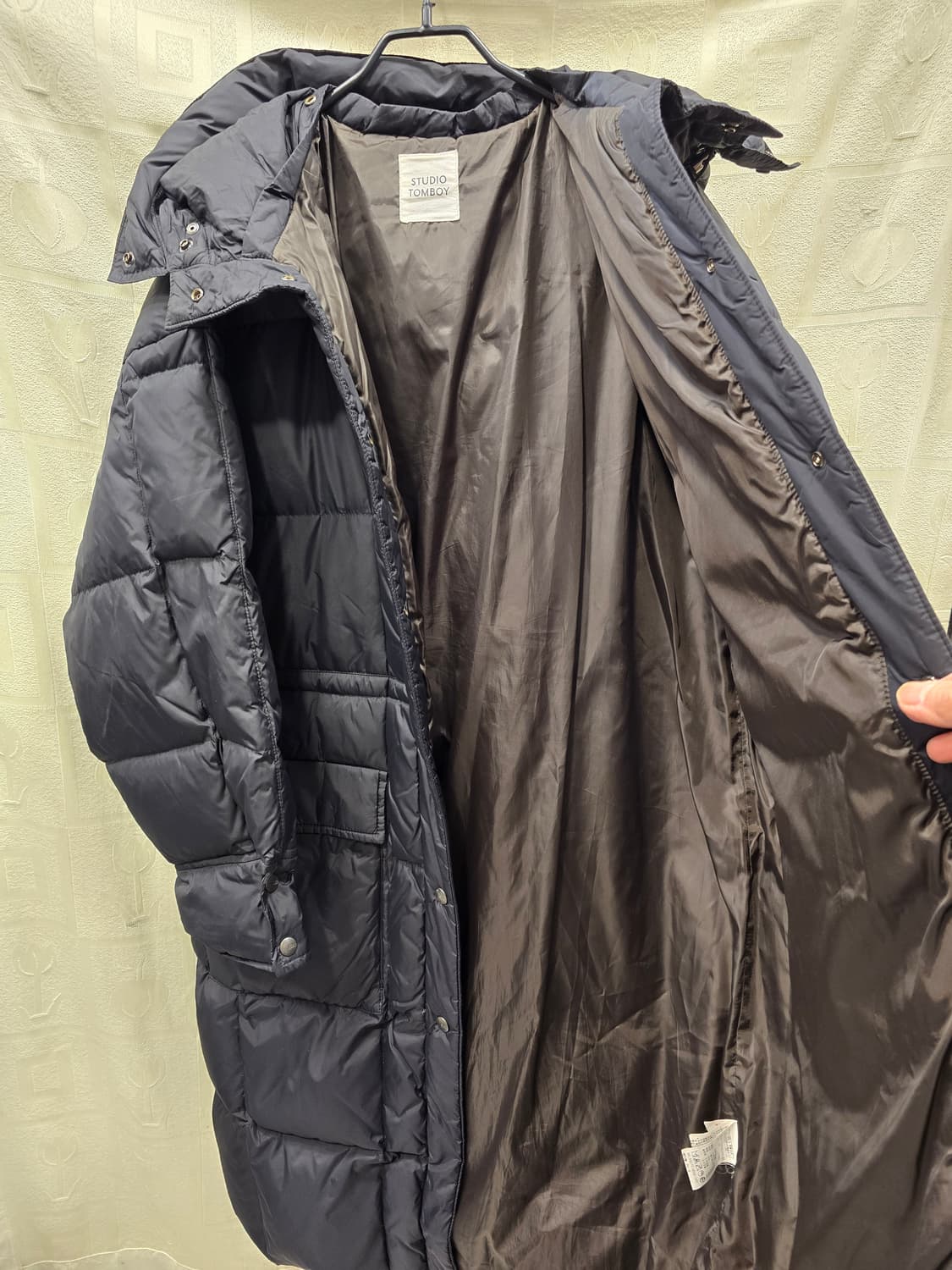 스튜디오톰보이 오버핏 롱패딩 블랙 프리사이즈 상품이미지8