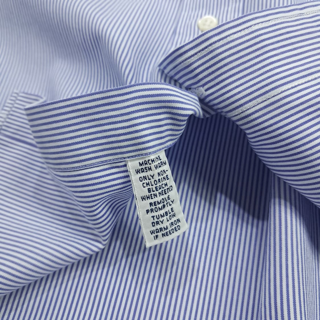 Co952 2XL Big 폴로 랄프로렌 라벤더 핀스트라이프 긴팔 셔츠 상품이미지6