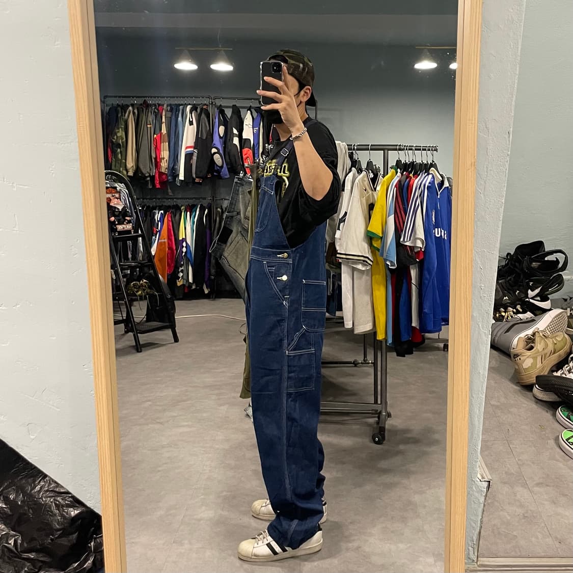 Carhartt 데님 카펜터 오버롤 (35”) 상품이미지8