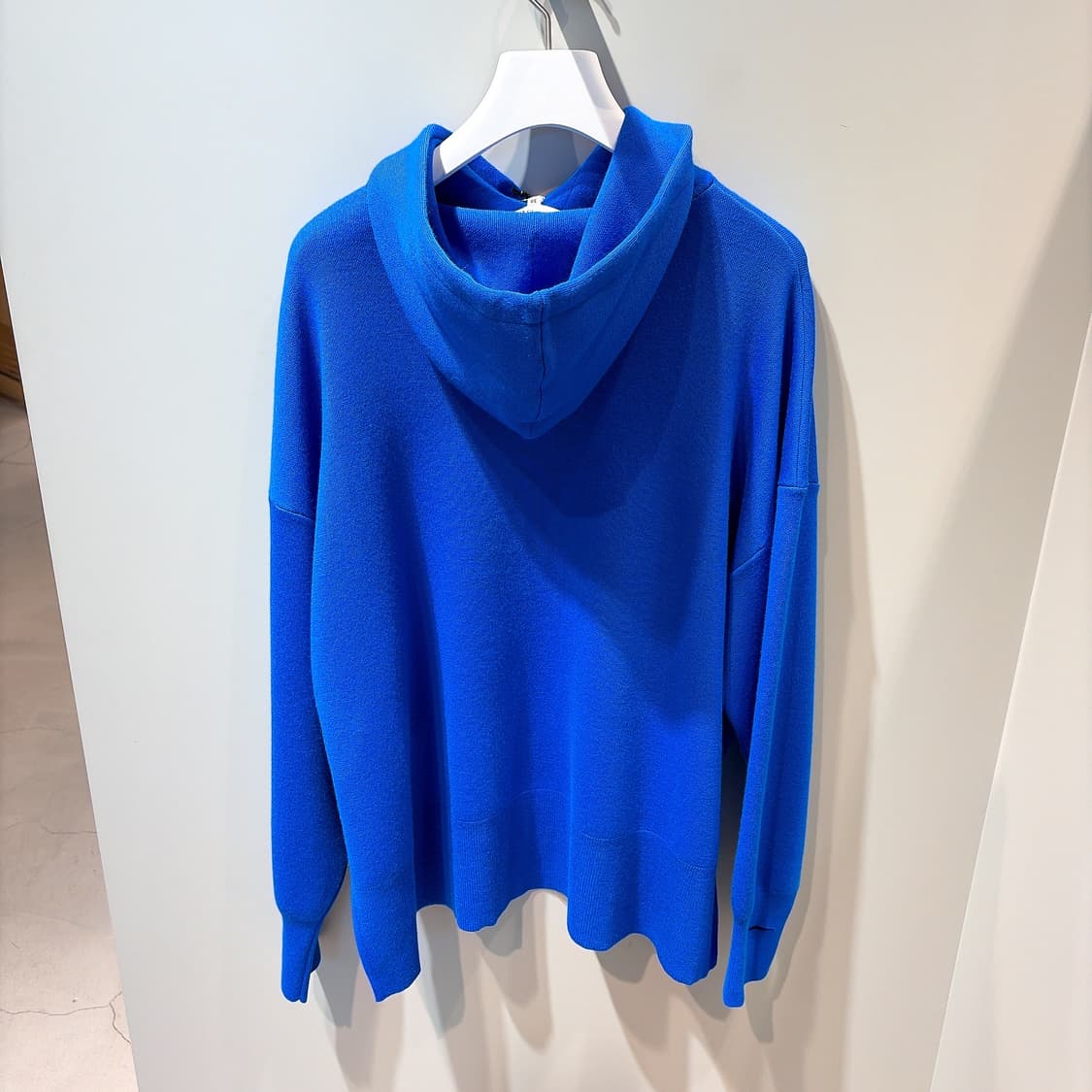 (정품/새상품) ENFOLD 엔폴드 여성 블루 울 후드 니트 상품이미지4