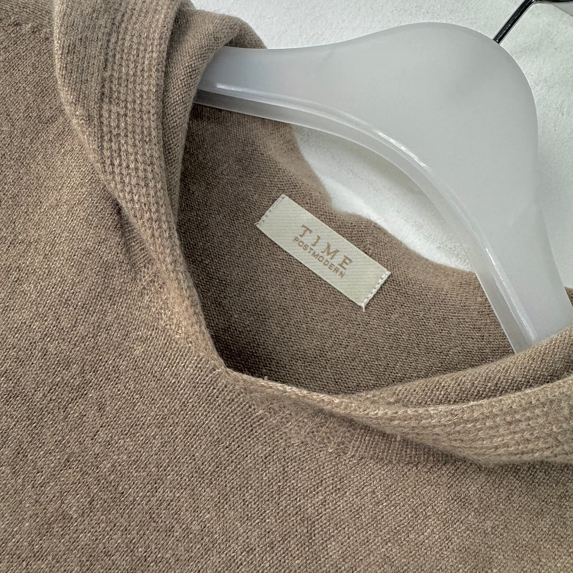 타임 TIME 캐시미어100 후드 롱 니트 원피스 상품이미지2