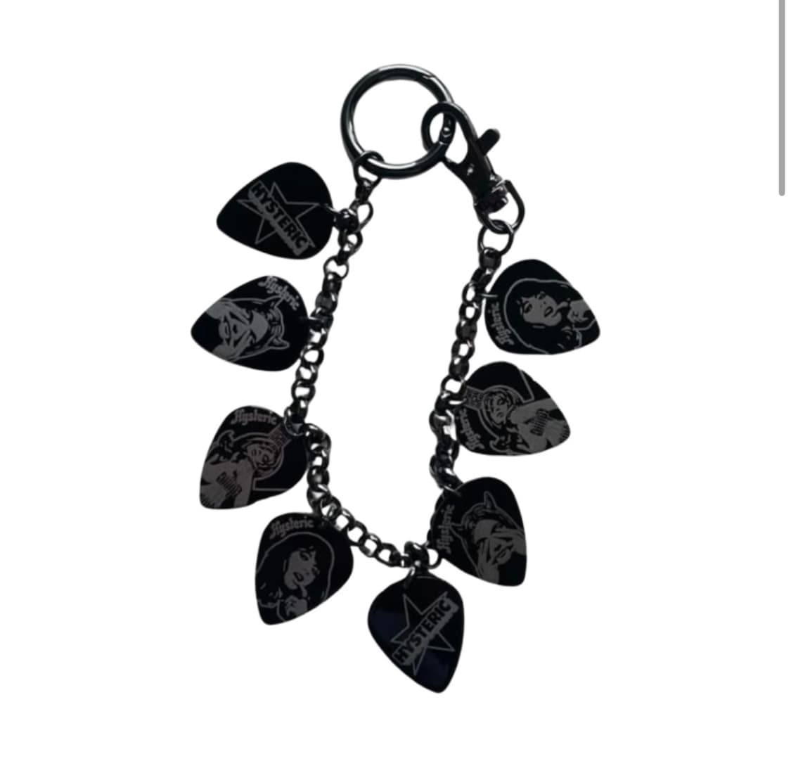 히스테릭 글래머 히스테릭 아크릴 키링 키체인 체인 팔찌 블랙 새제품 상품이미지1