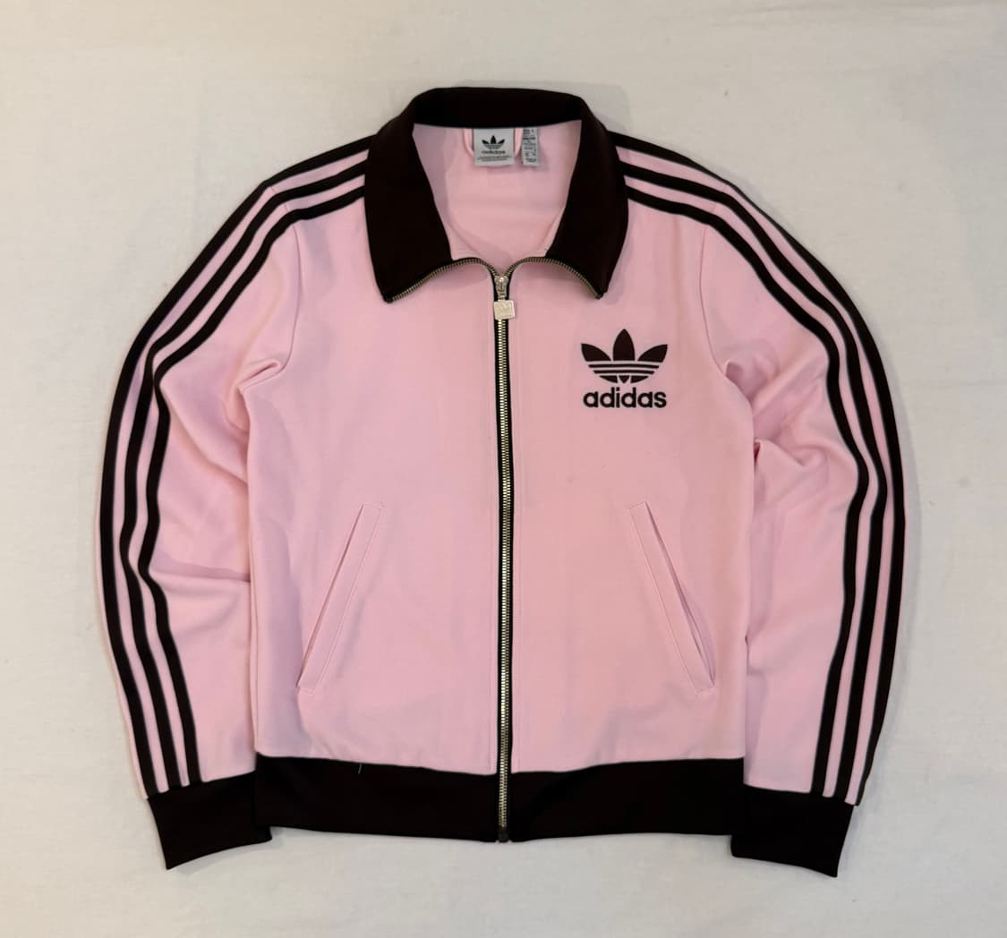 아디다스 딱붙핏 베켄바우어 핑크 브라운 트랙탑 져지 상품이미지1