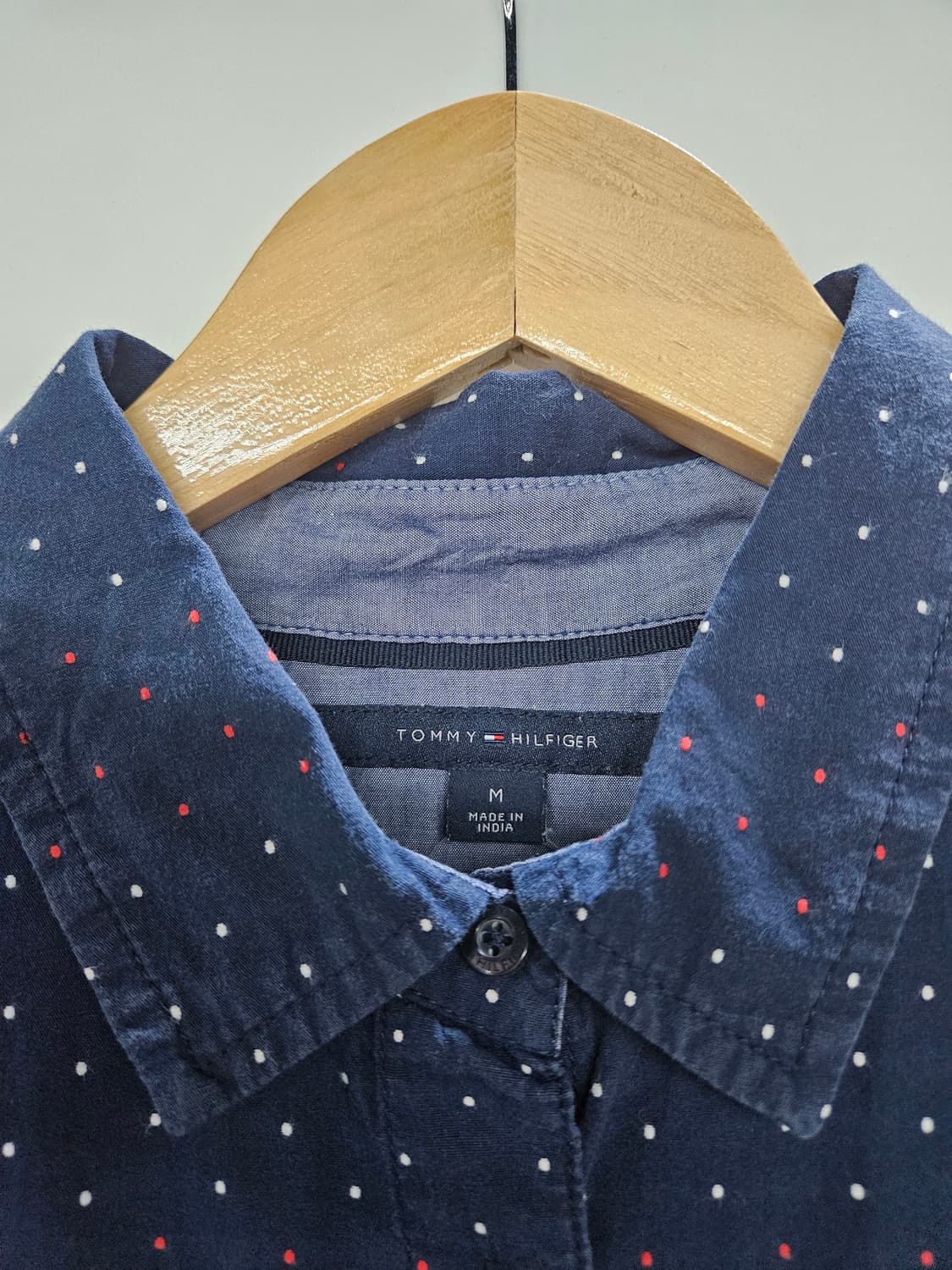 타미힐피거 네이비 도트 원포켓 셔츠 M 상품이미지3