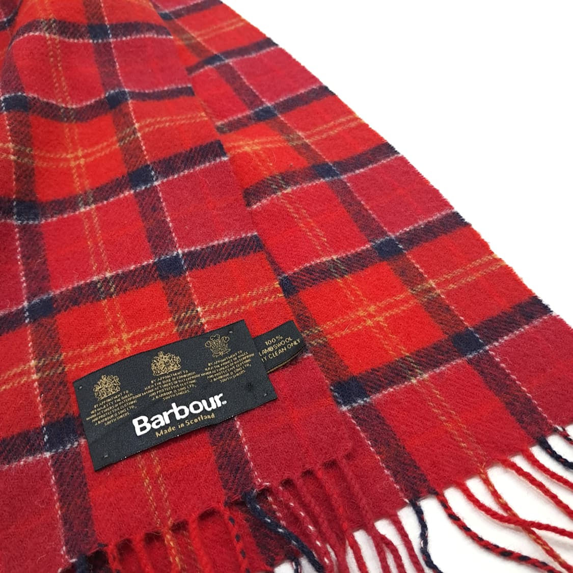 MX312 바버 레드 타탄레크 램스울 목도리 머플러 상품이미지5