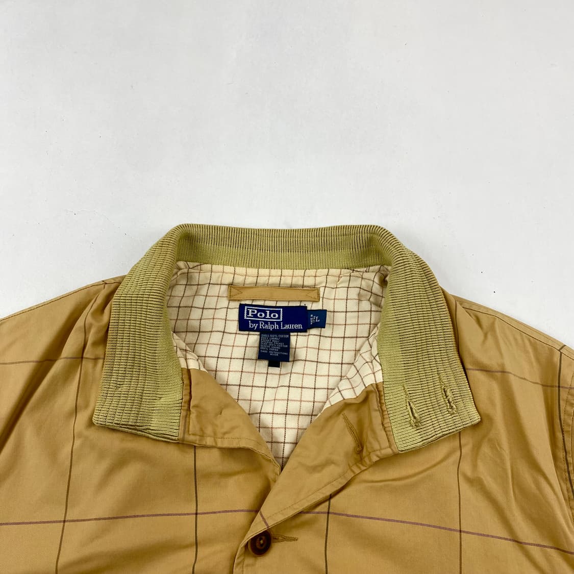 90s 폴로 베이포트 윈도우페인 체크 자켓 (100) 상품이미지3