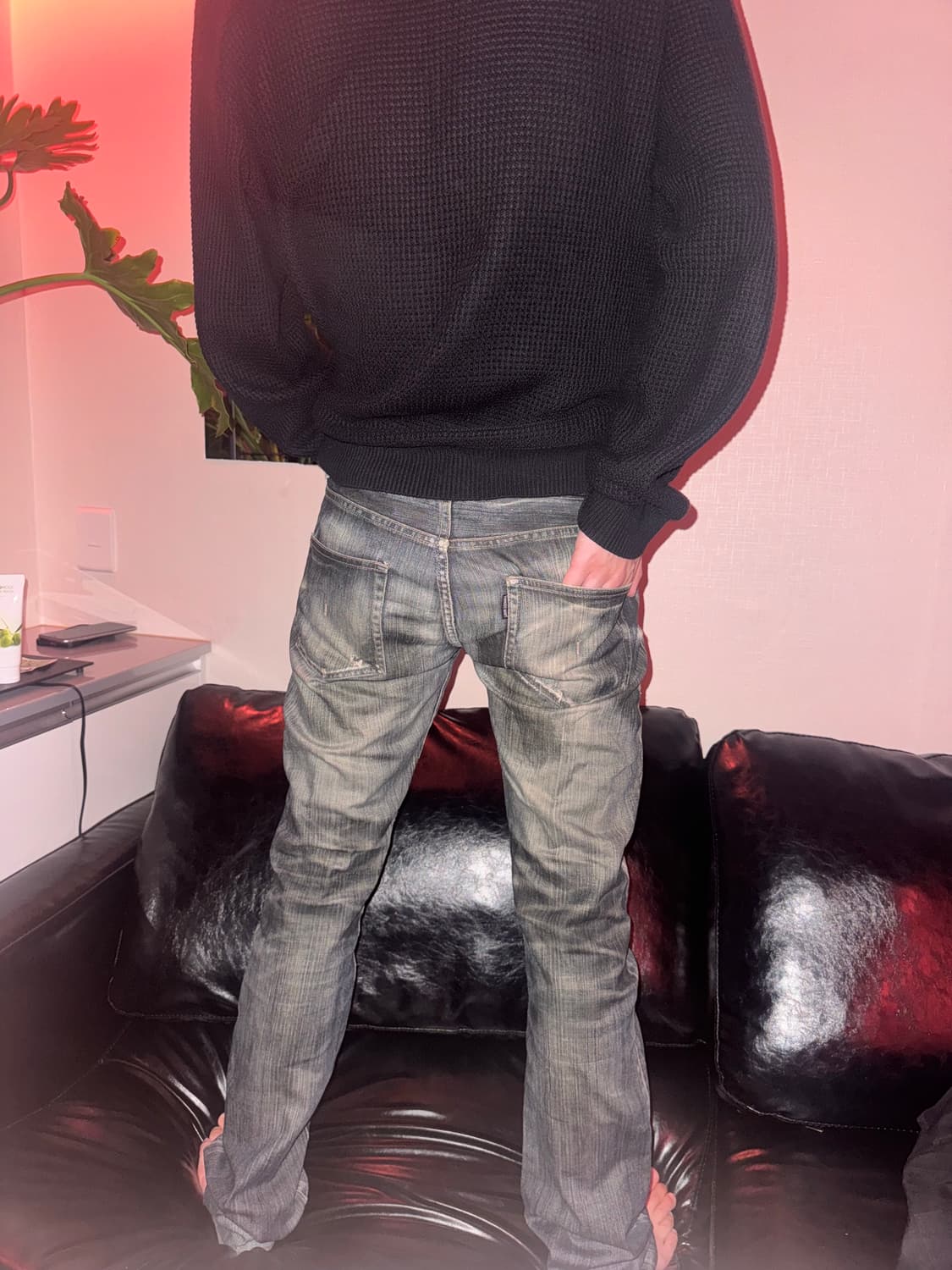 Tornado Mart stretch washed denim pants 상품이미지2