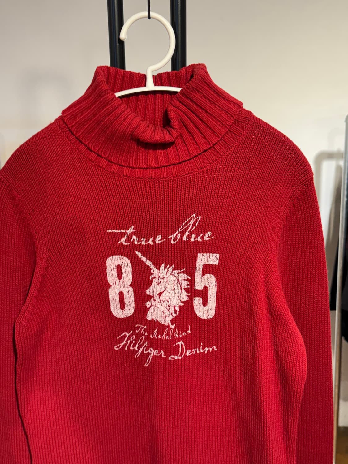 타미 힐피거 레드 터틀넥 니트 / S 사이즈 상품이미지3