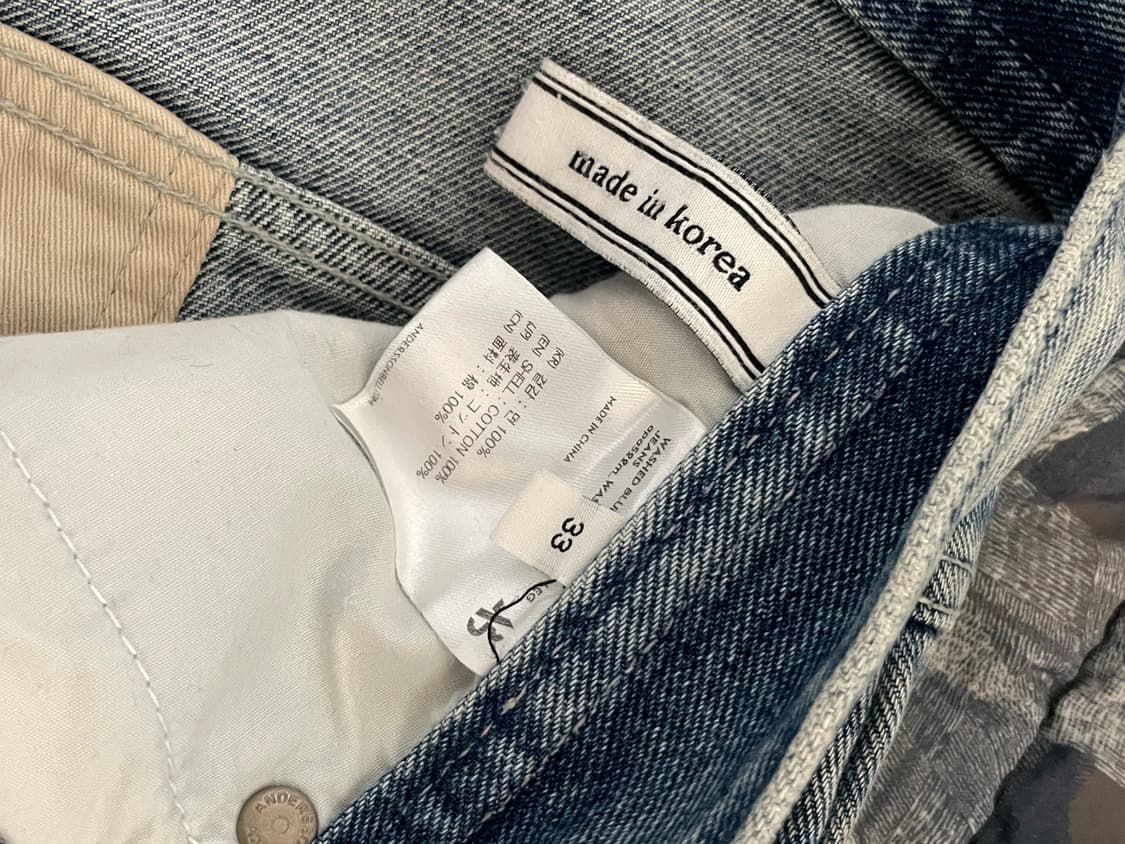 앤더슨벨 바이커 데님 팬츠 33사이즈 판매 상품이미지3