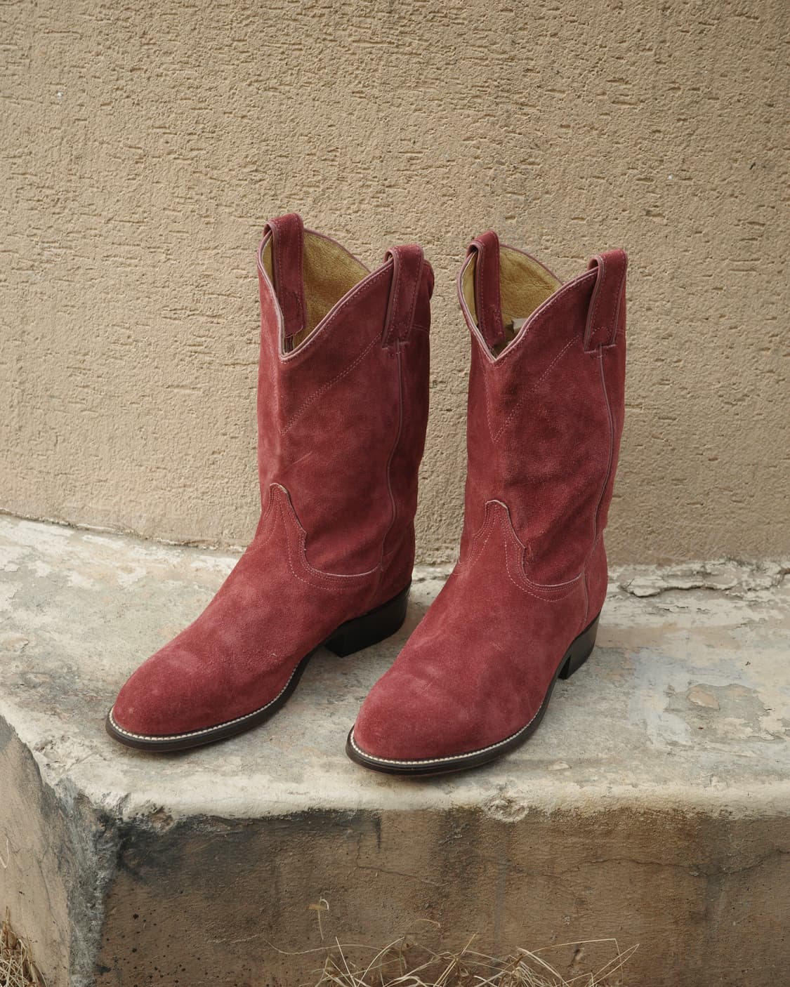 80s 랭글러 체리 스웨이드 페코스 드레스 부츠 상품이미지1