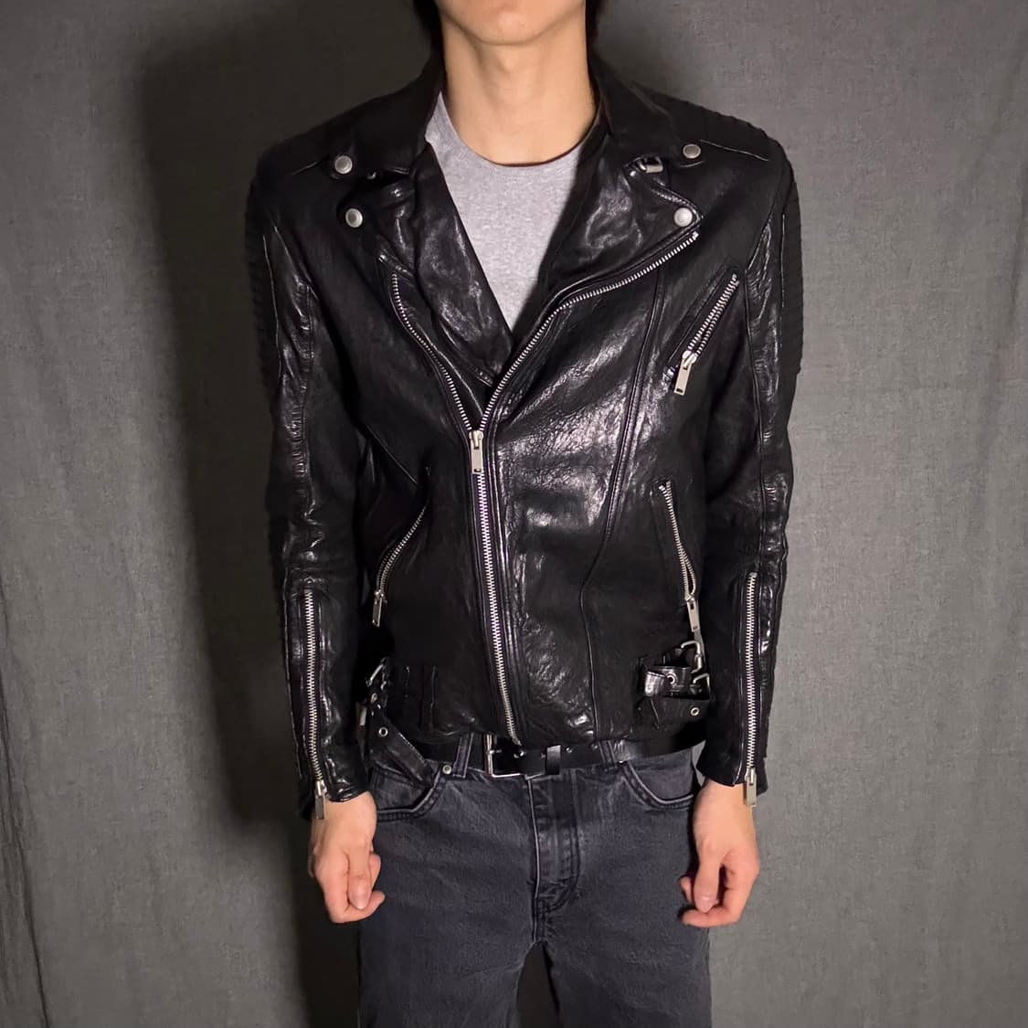 이태리 램스킨 라이더 자켓 상품이미지1