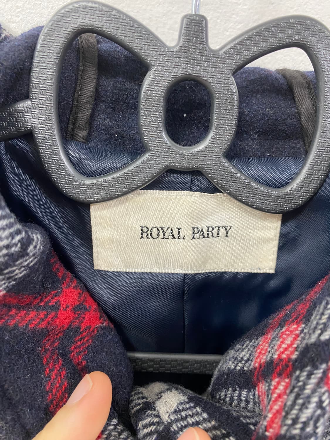 [ROYAL PARTY] 아무깔 범생이st 체크 떡볶이 코트 상품이미지8