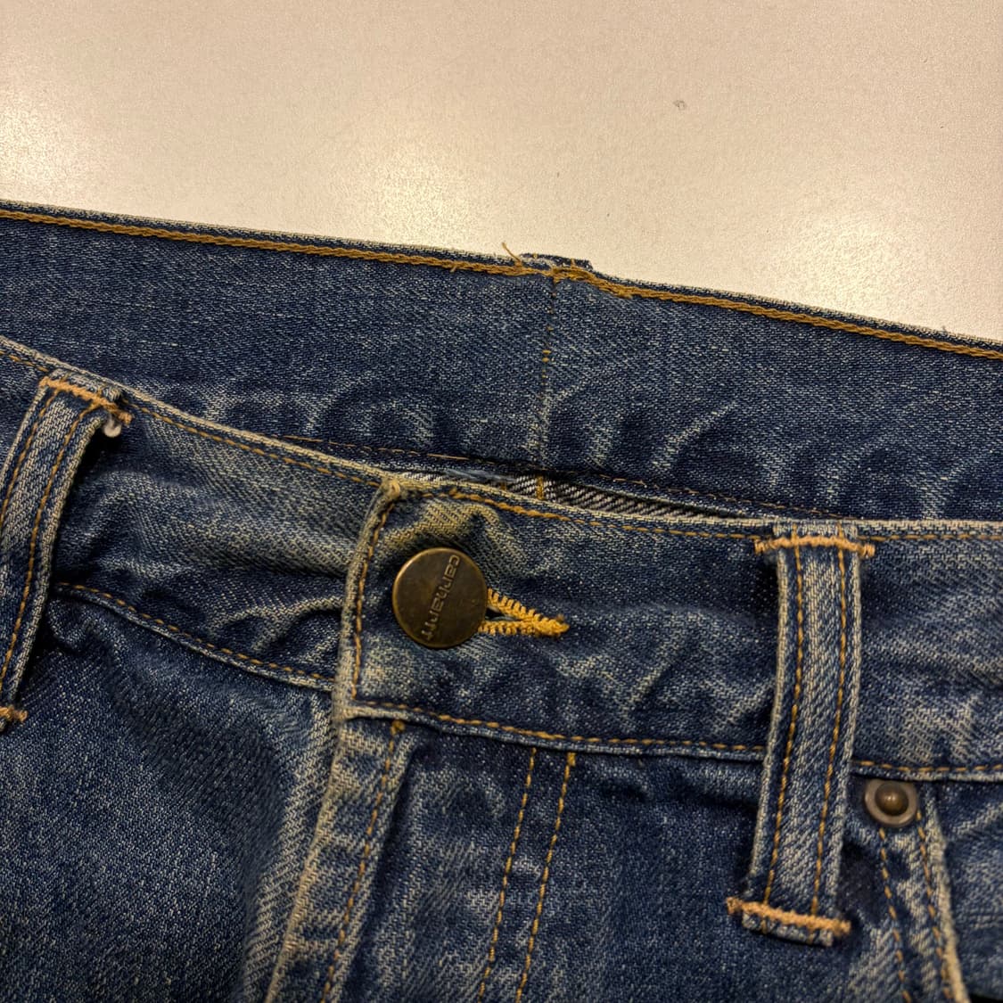 [30x32] 칼하트 OAKLAND 레더패치 데님 청바지 팬츠 D79 상품이미지4