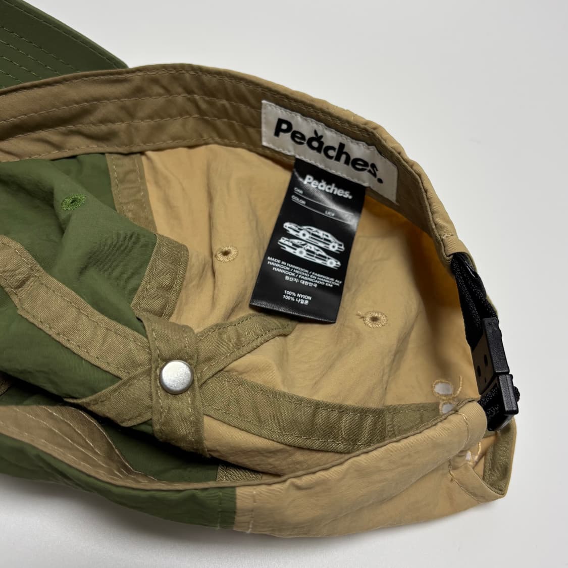 피치스 원 유니버스 투톤 나일론 캡 (올리브/베이지) 상품이미지4