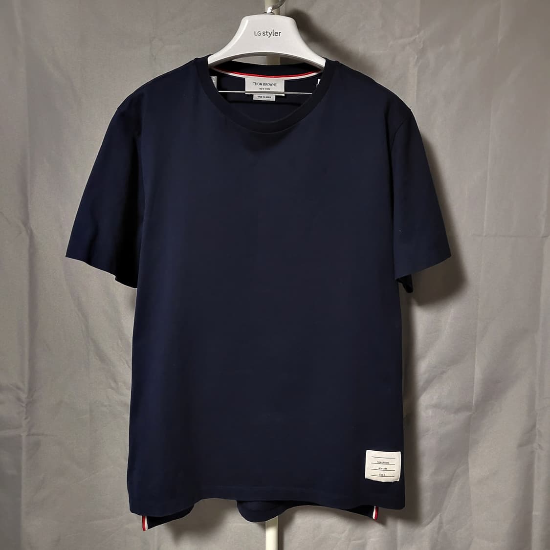 [3 size]톰브라운 코튼 반팔티 네이비 상품이미지1