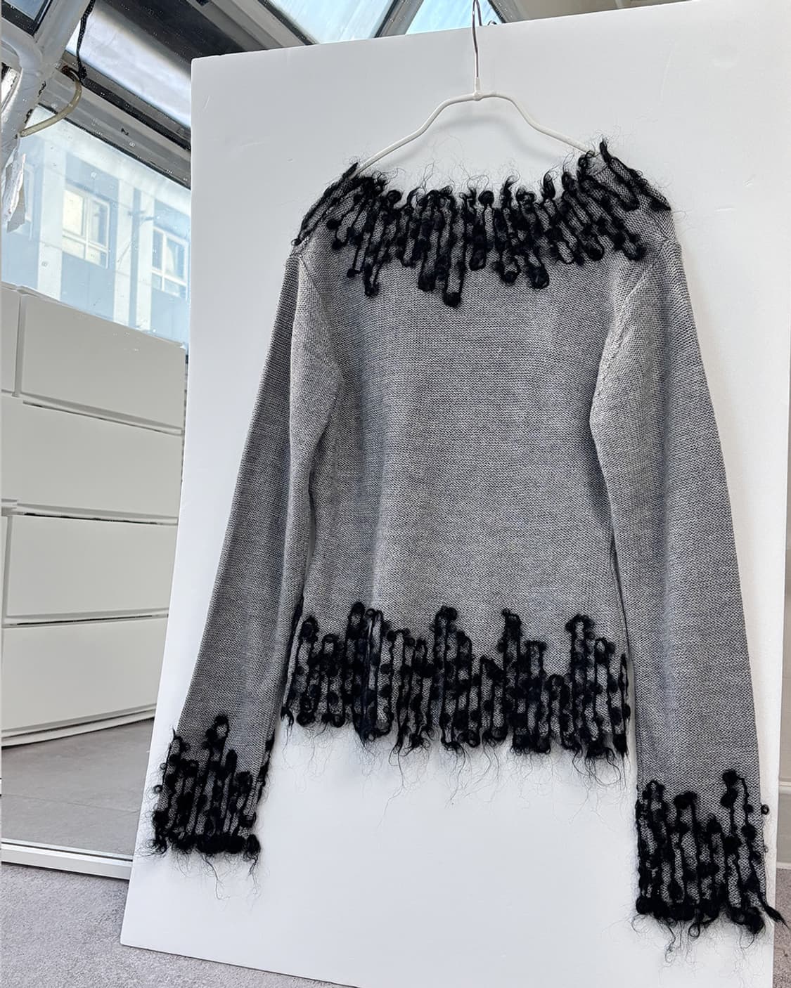 dear loop fringe knit crop pullover 상품이미지2