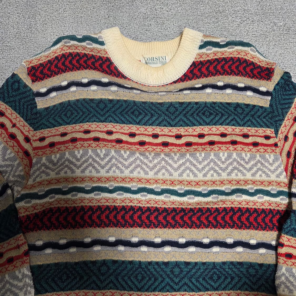 Corsini Italia 코시니 패턴 니트 L(100) 상품이미지2