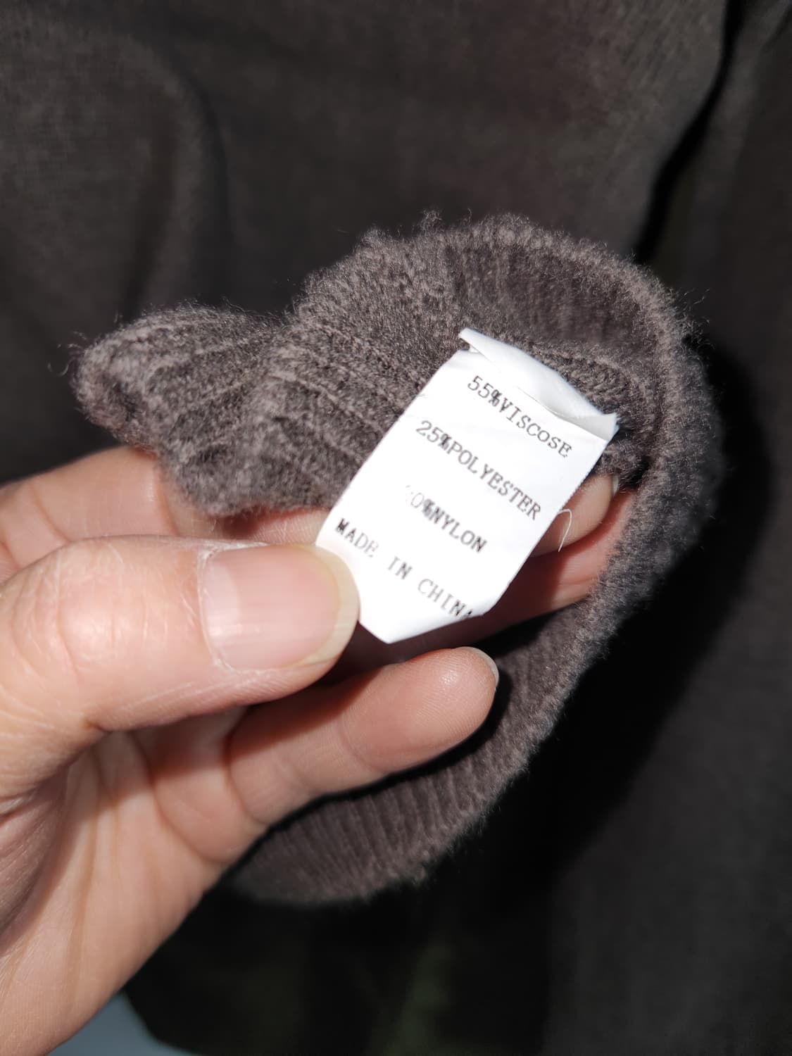 얇은 니트 브라운 컬러 S 상품이미지3