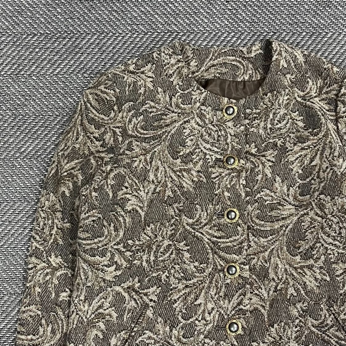 자카드 패턴 앤틱 자켓 v1169 상품이미지4
