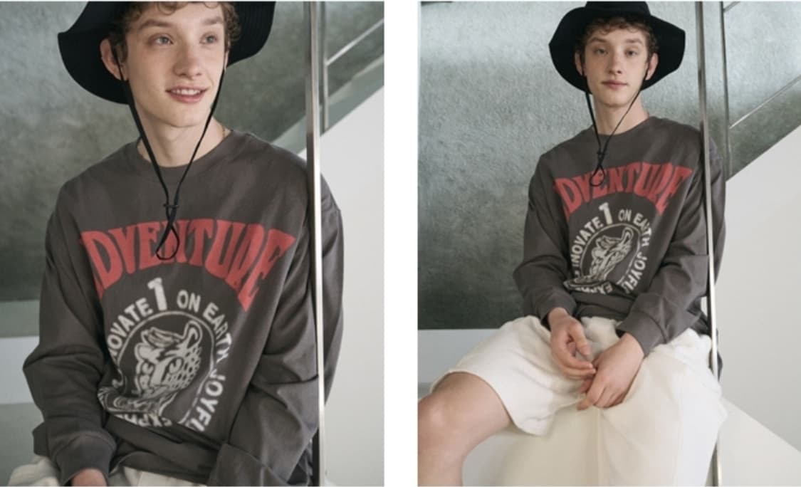 스위치123 어드벤쳐 프린팅 긴팔 티셔츠 상품이미지1