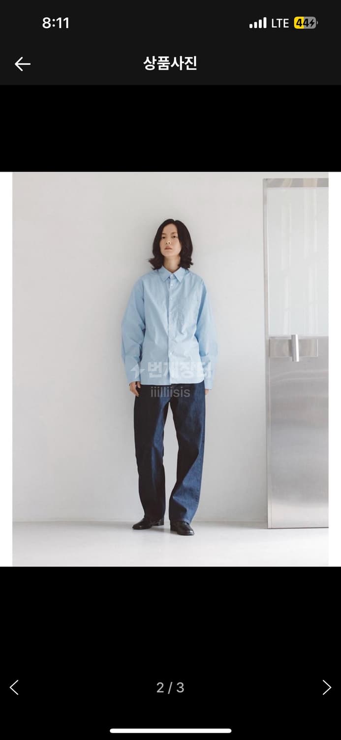 블랭크룸 세미 와이드 데님 팬츠 30인치 상품이미지1