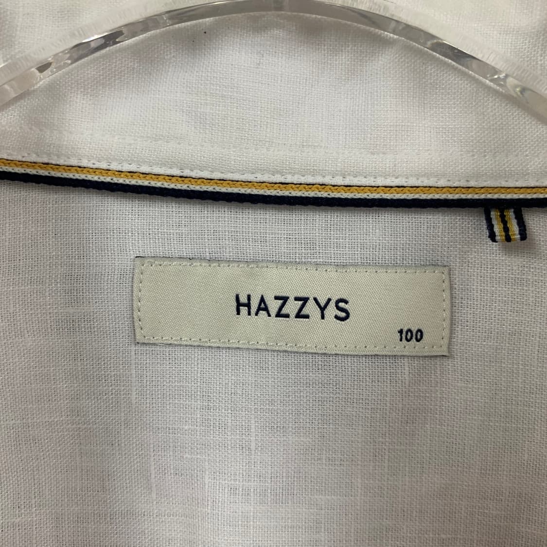 L 헤지스 화이트 린넨 셔츠 남방 상품이미지5