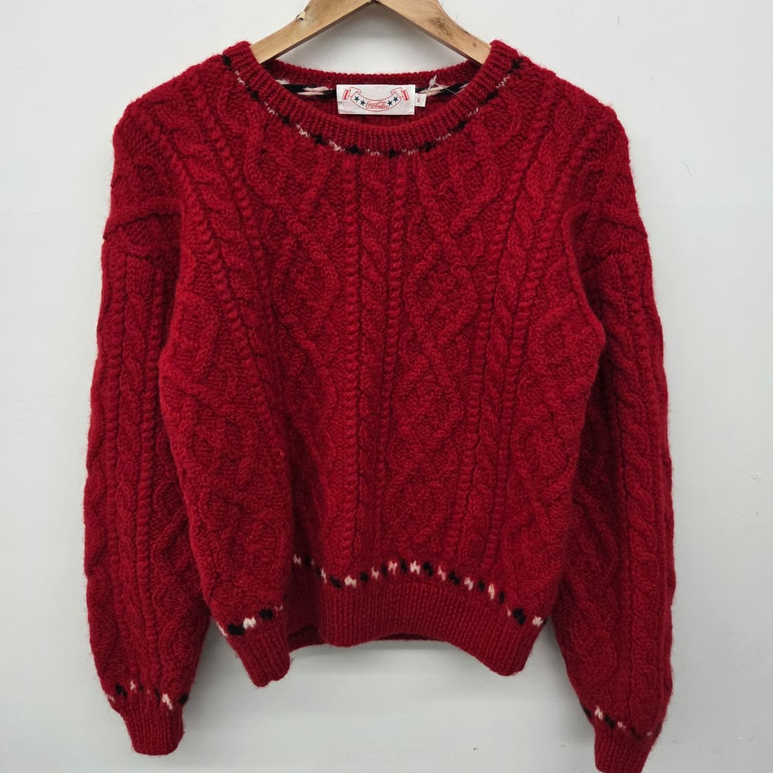 코카콜라 꽈배기 니트 스웨터 여M 상품이미지2