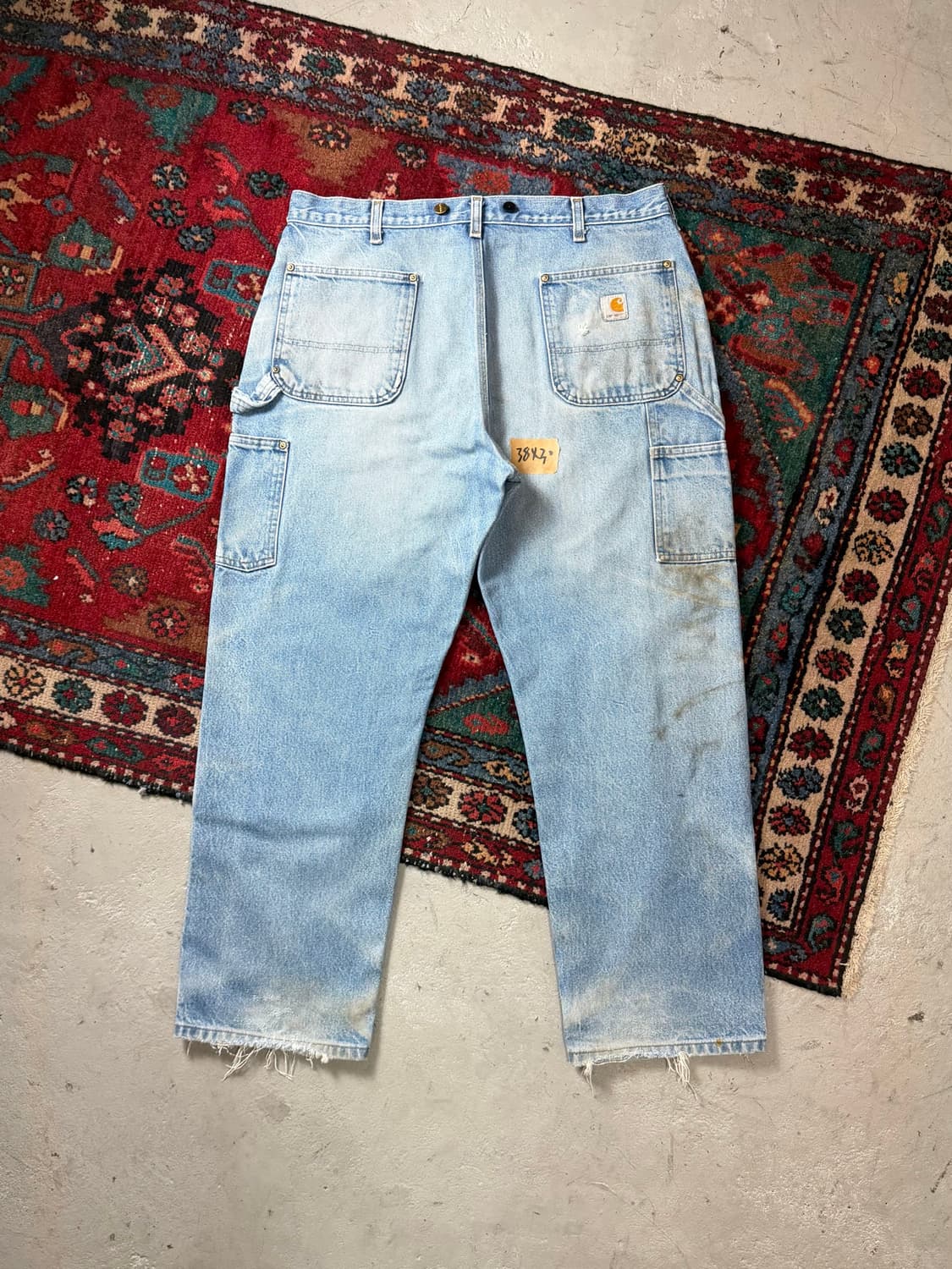 00's OG 칼하트 B07 더블니 팬츠 칼하트 데님 더블니 미친페이딩 상품이미지4