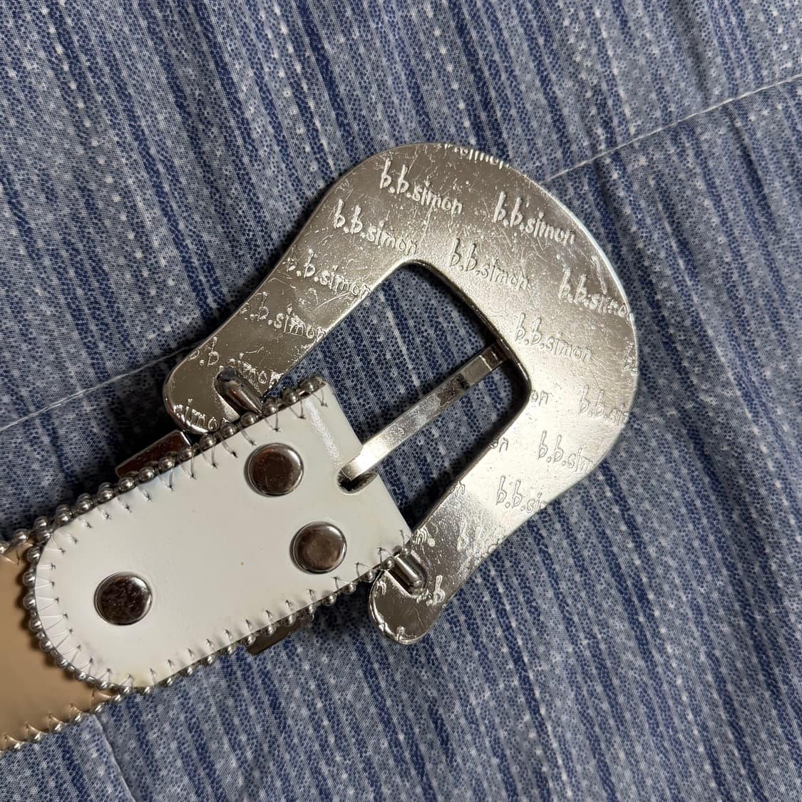 (32) 비비사이몬 클래식 크리스탈 벨트 화이트 상품이미지6