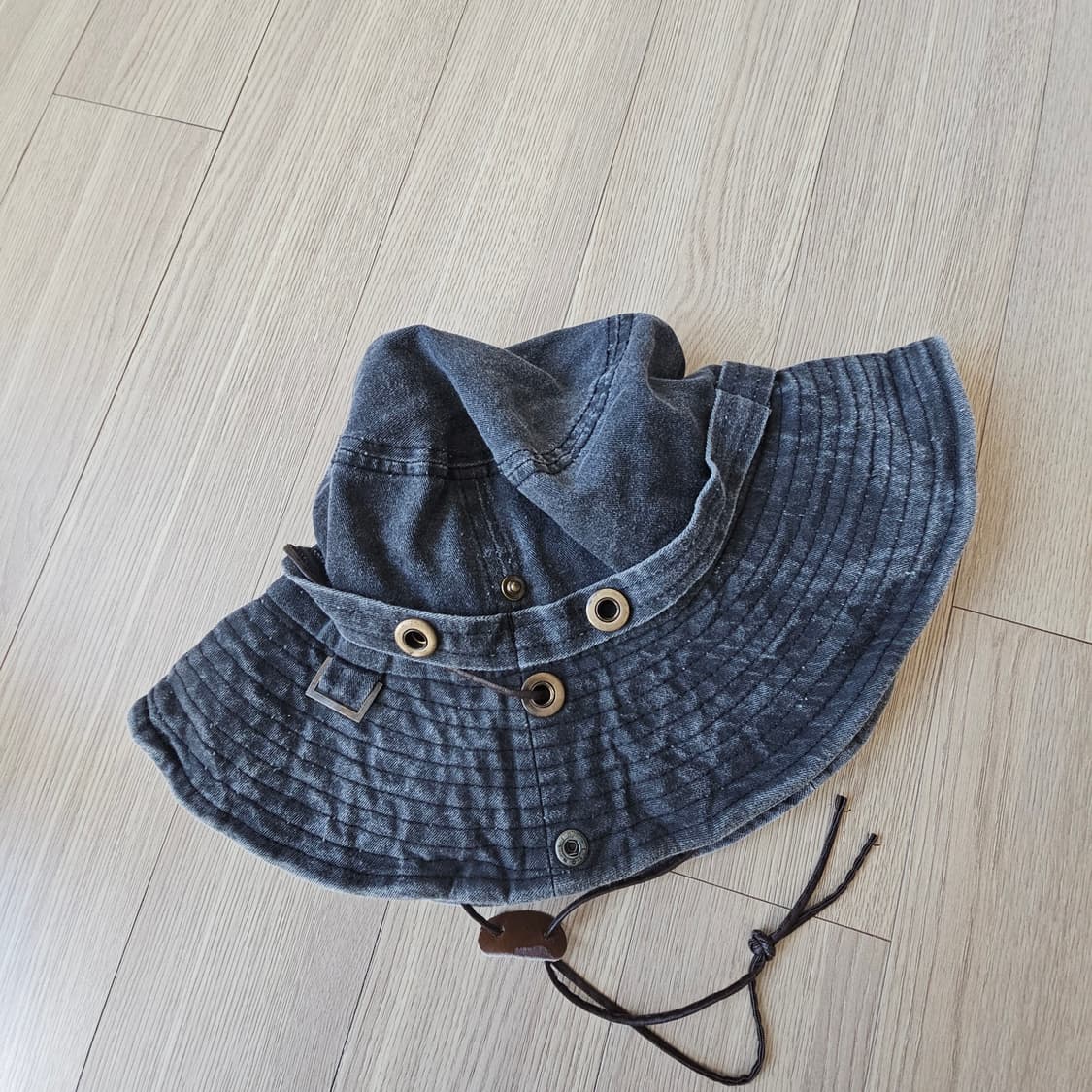 빈티지 워싱 웨스턴 카우보이 모자 버킷햇  다크그레이 57~58cm 상품이미지2