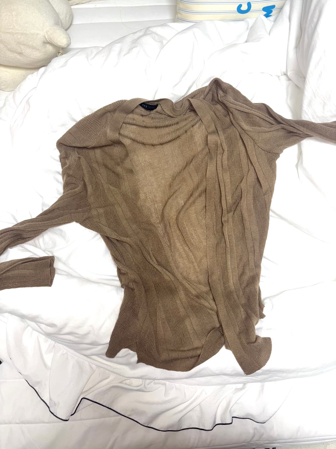 빈티지 브라운 오픈가디건 (여름 가능) 상품이미지1