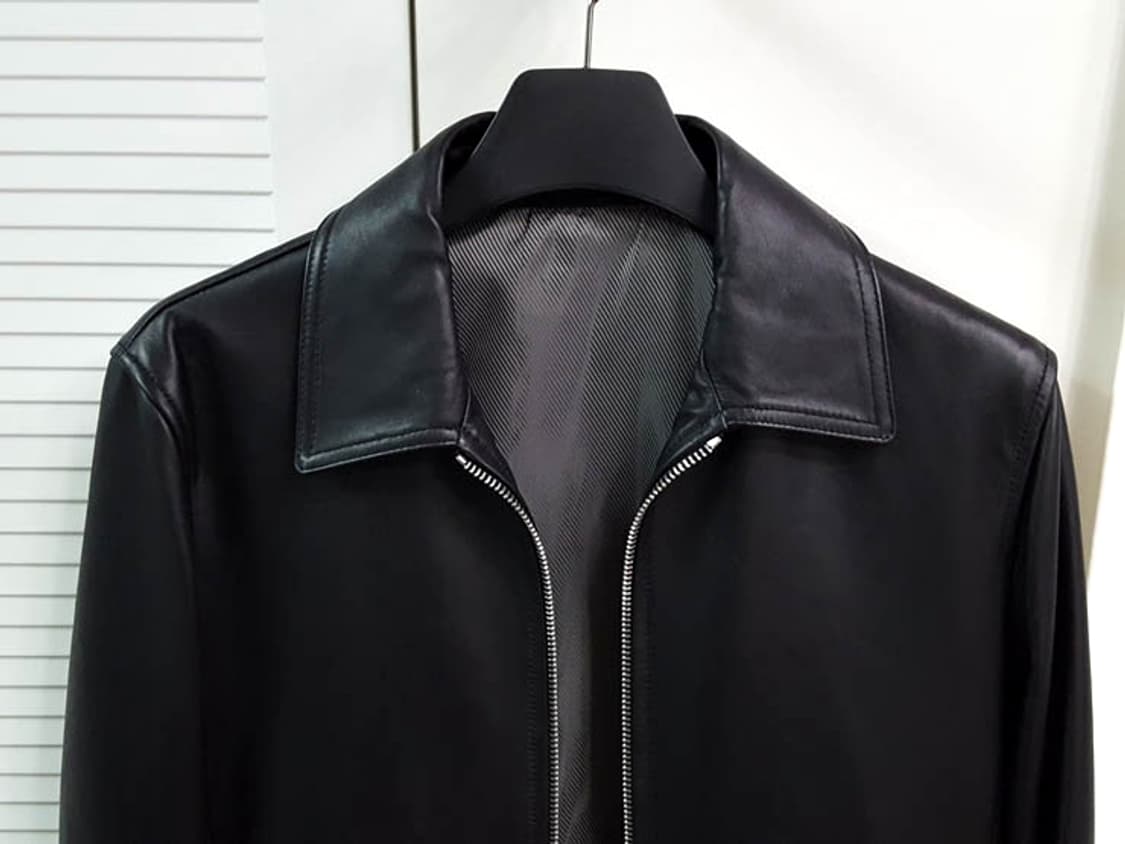 바쏘 남성 블랙 가죽 자켓 상품이미지2